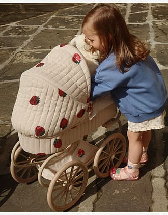 Dukkevogn m/ Vognbag & Glitrende Paljetter | Minnie Tulle Doll Pram