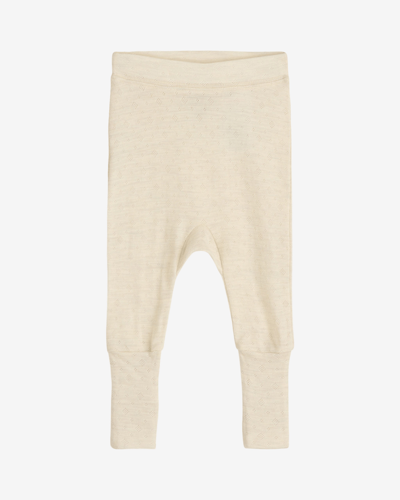 Leggings med trylleføtter - Pointelle, 85% Merino, 15% Silke | HCGils