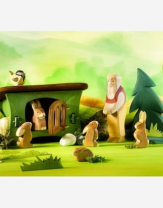 Trefigur Bestefar - Håndlaget Dukketeater Dukke | Grandpa