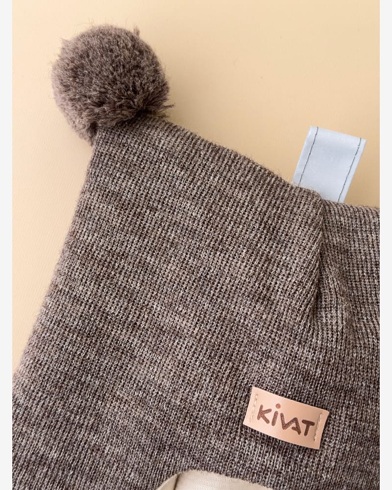 Balaclava Ull m/ Bomullsjersey fôr og Vindstopper | Ubehandlet Ull