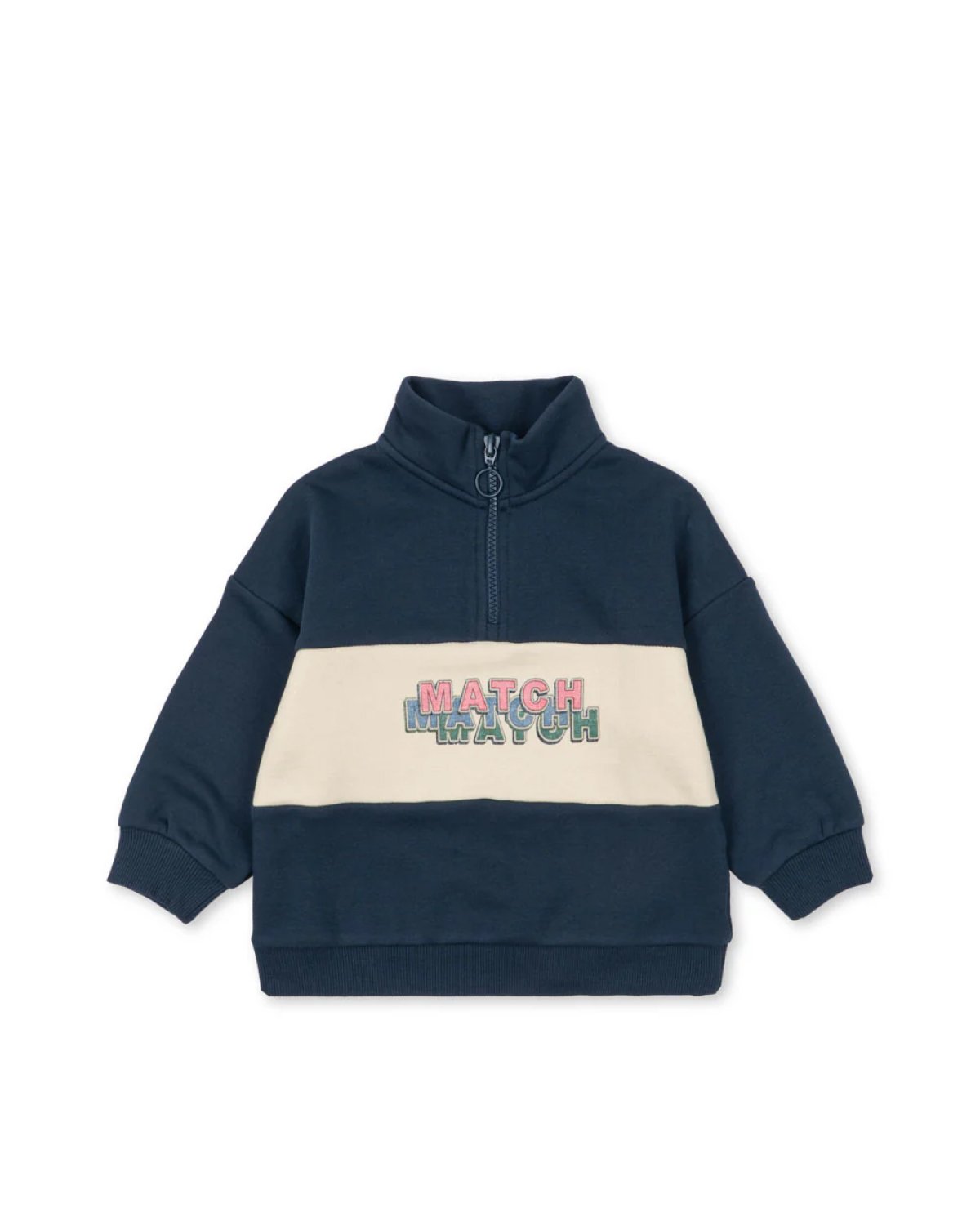 Genser med Halv Glidelås – Øko Bomull | Lou Half Zip Sweat OCS, Mørkeblå - Spellbound