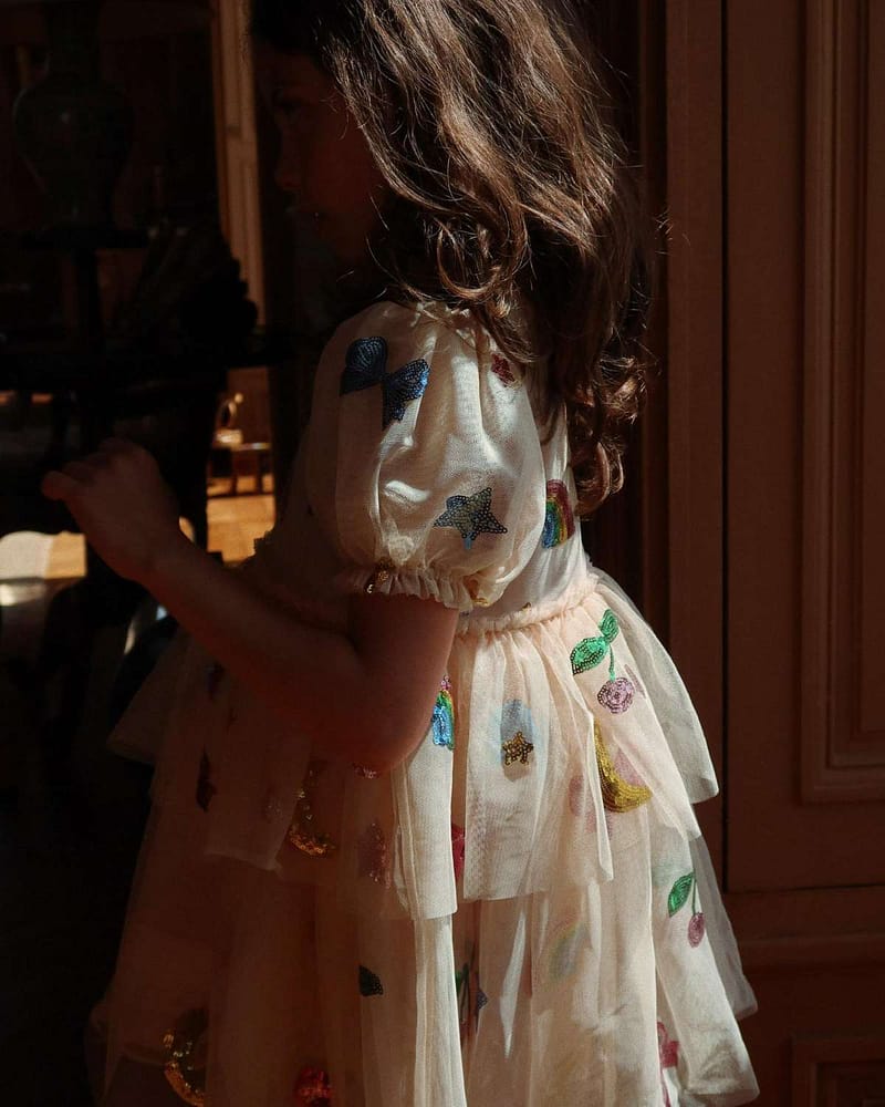Tyllkjole m/ Glitter Paljetter | Yvonne Puff Dress