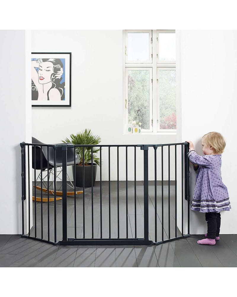 Barnegrind Flex M - Vegghengt Sikkerhetsgrind 90-146 cm - Utvidbart System