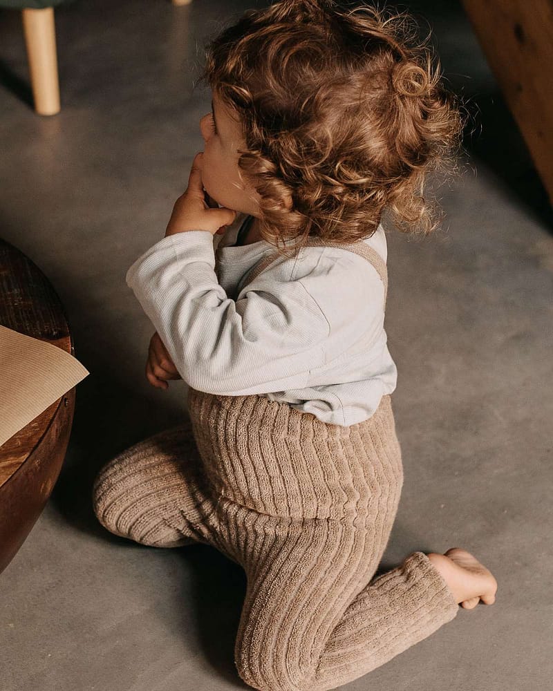 Strømpebukse Teddy Ribb - u/ fot, m/ seler | Granny Footless Tights