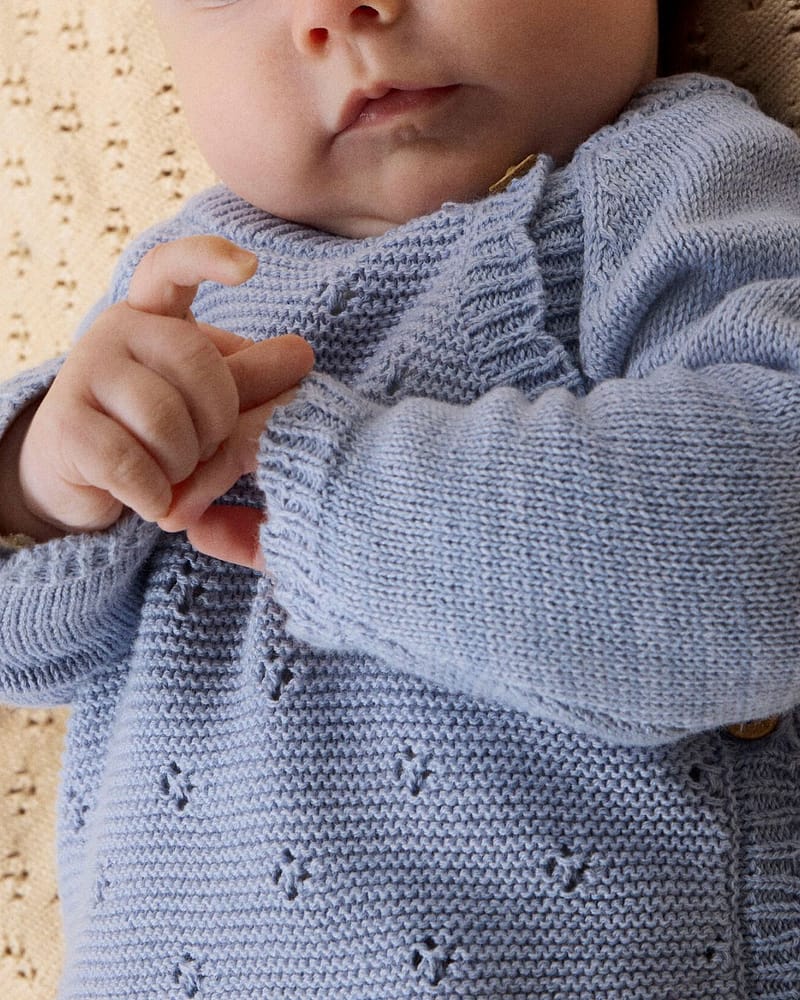 Cardigan Baby - Strikket, Øko Bomull | Laguna LS Wrap Knit
