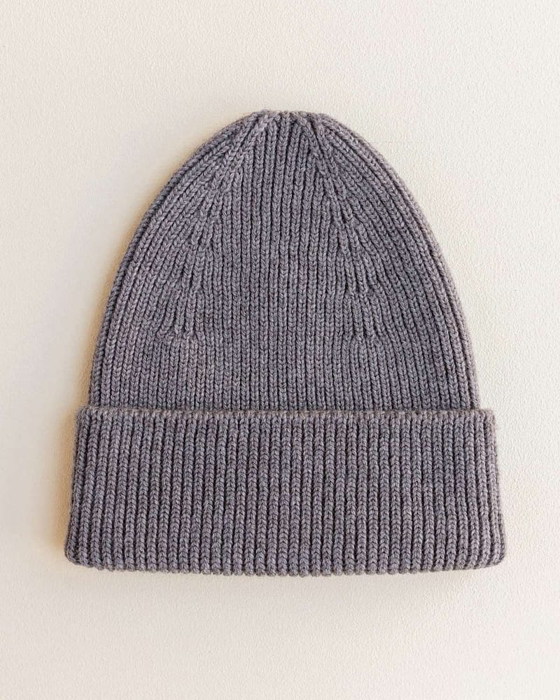 Ull Beanie barn - 100% Merino, Ubehandlet | Ribb lue Fonzie