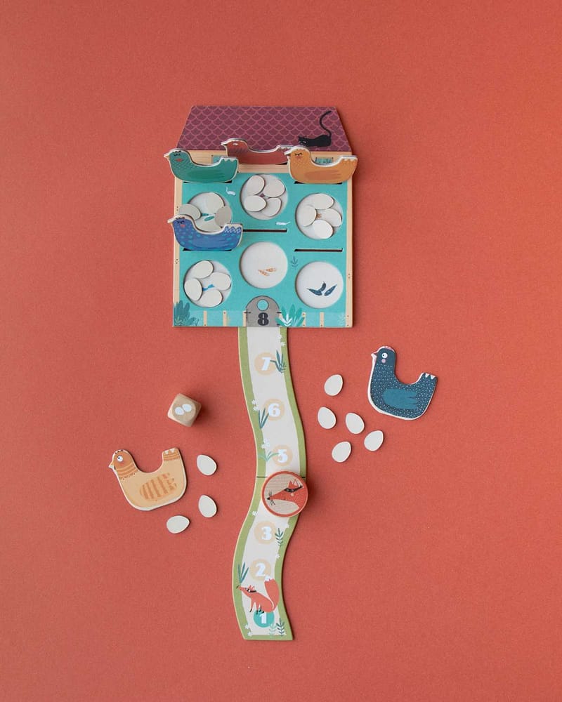 Brettspill Barn 4 / 8 år - Lagspill "Hønsehus og Reven" | "Cluck