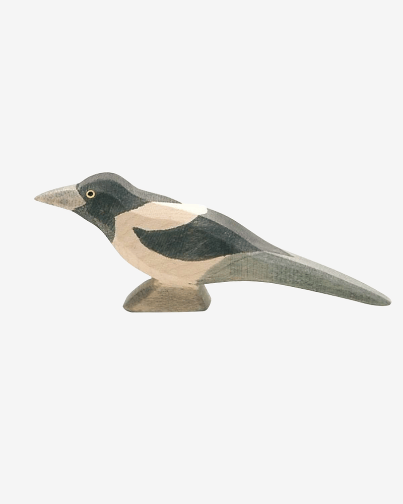 Fugl Lekedyr - Håndlaget Trefigur | Dyrefigurer Skog, liten 9cm