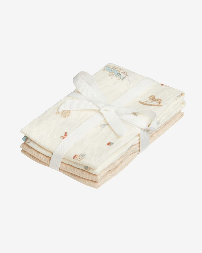 Vaskekluter Musselin 4pk - Økologisk | Gasskluter 30x30