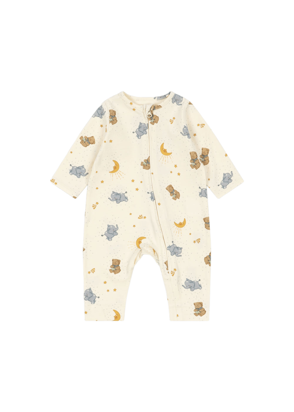 Heldress med Glidelås – Øko Jersey | Basic Zip Onesie GOTS, Cucciolo