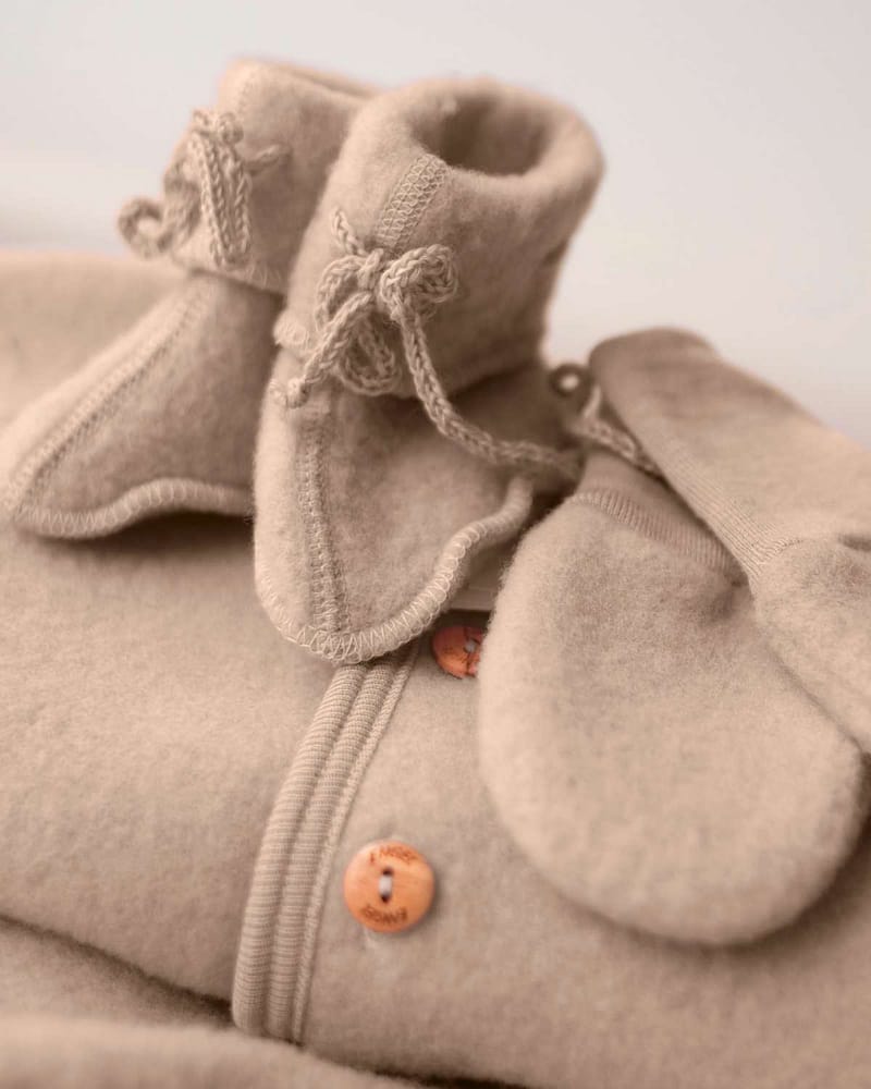 Ullvotter Baby - Ullfleece 100% Ubehandlet Ull | Baby Mittens - Onesize (0-12 mnd)