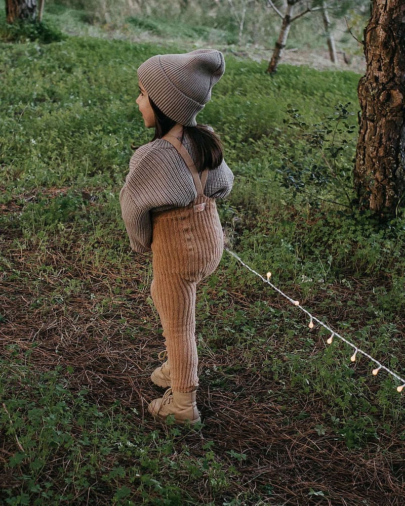 Strømpebukse Teddy Ribb - u/ fot, m/ seler | Granny Footless Tights