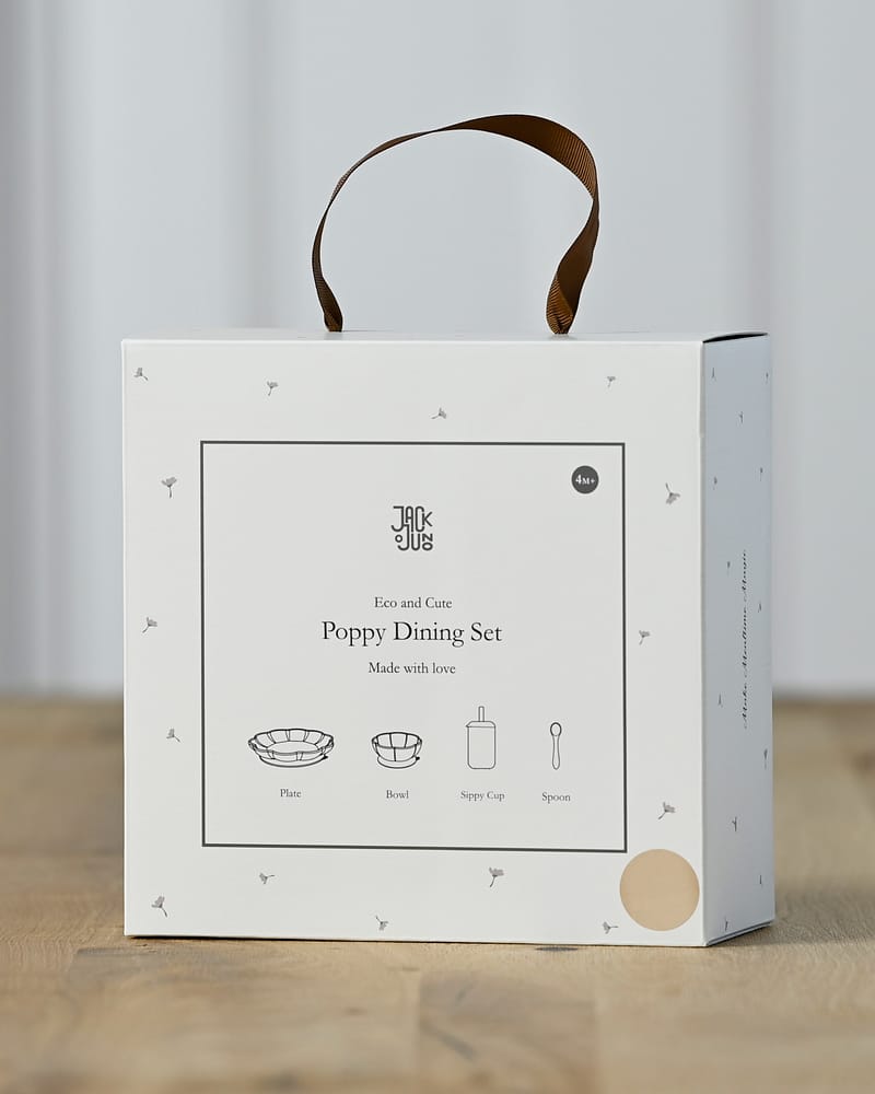 Spisesett Baby 4pk - 100% Silikon | Little Poppy Dining Set