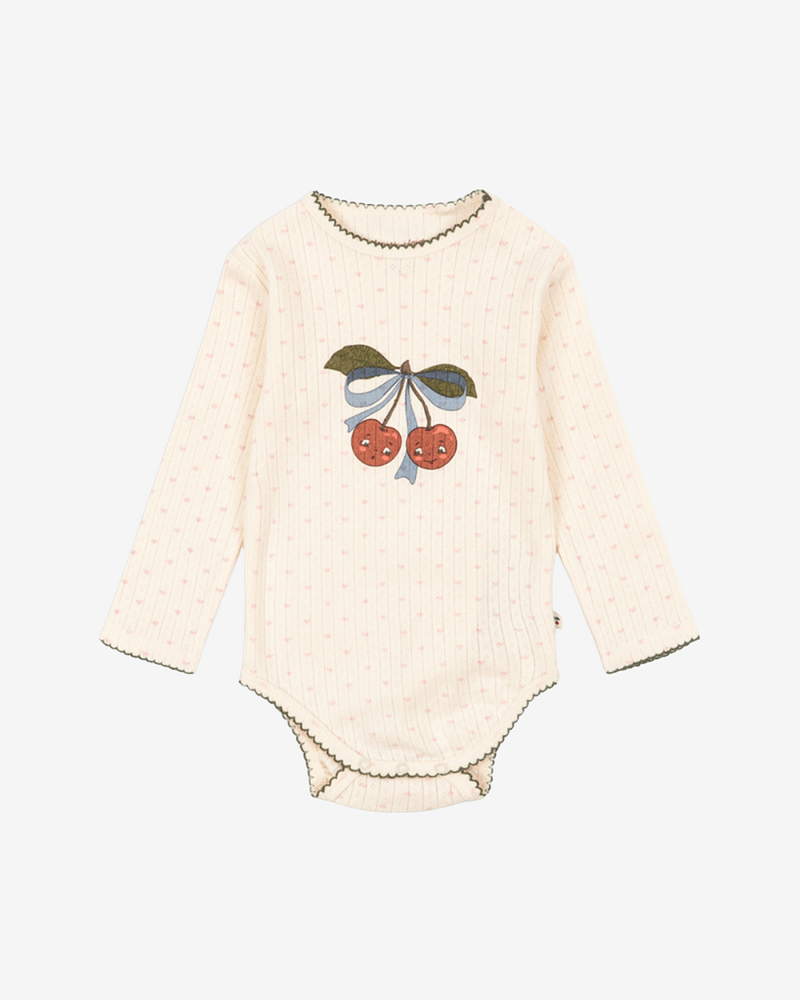 Body m/ Print - 100% Øko Bomull, Pointelle | Minnie Body GOTS