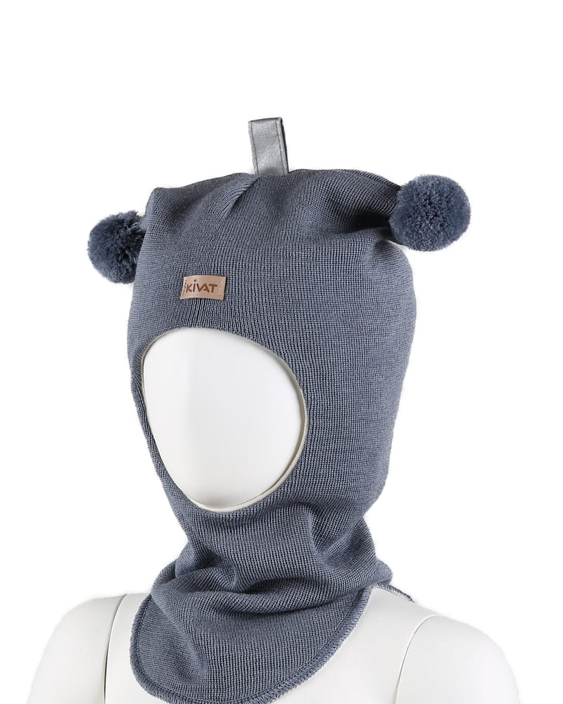 Balaclava Ull m/ Bomullsjersey fôr og Vindstopper | Ubehandlet Ull