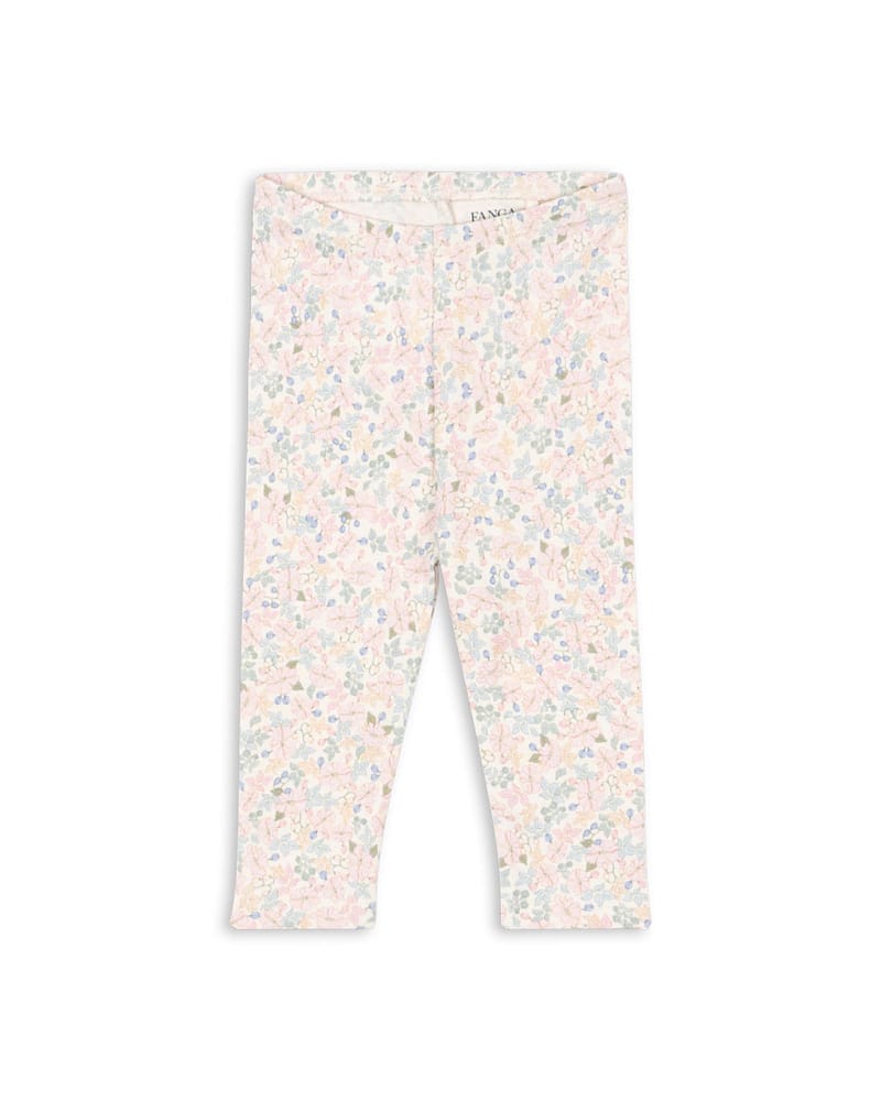 Leggings m/ Blomster Print - 100% Øko Bomull | Fio Pants
