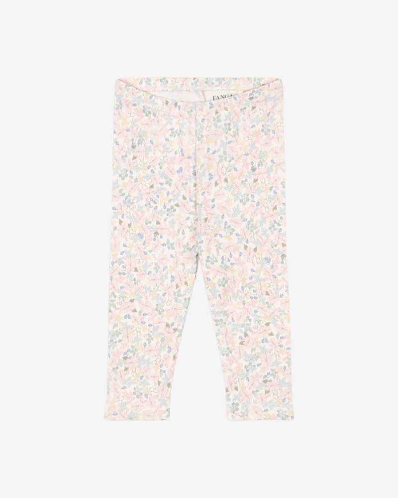 Leggings m/ Blomster Print - 100% Øko Bomull | Fio Pants