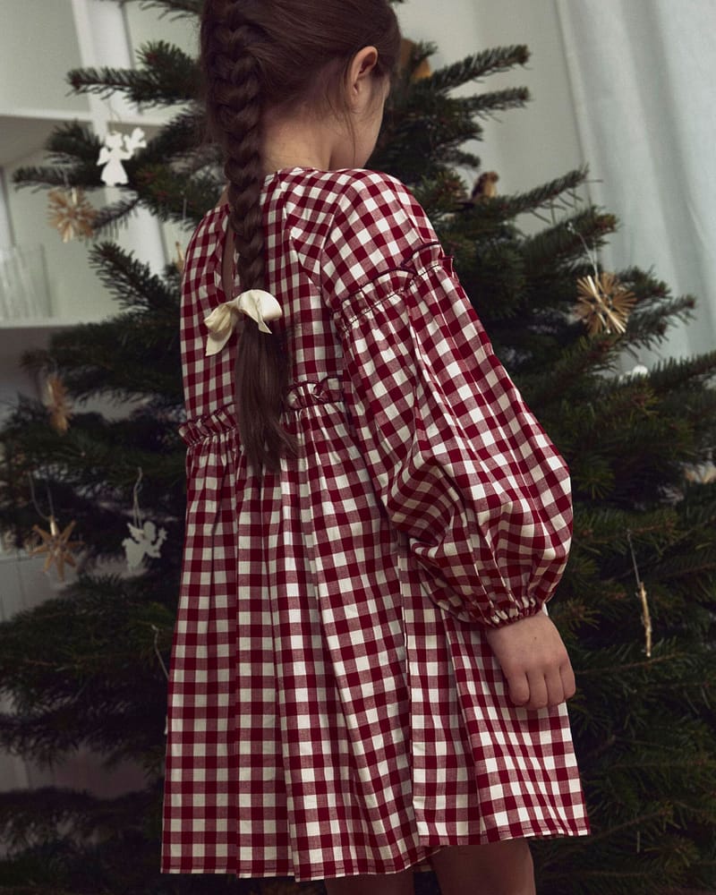 Kjole Barn M/ Volanger - Øko bomull | NMFRIO LS LOOSE DRESS LIL