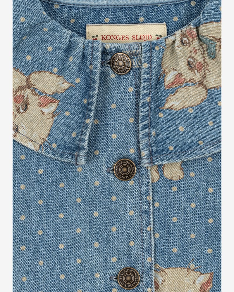 Denim Jakke M/ Print - Øko Bomull | Magot Collar Jacket GOTS