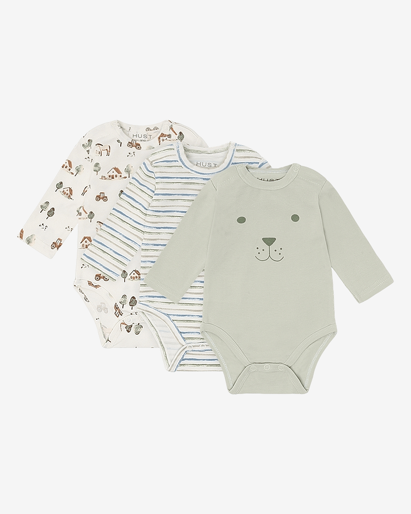 Body med Print 3pk - 95% Bomull, 5% Elastan | HCBase