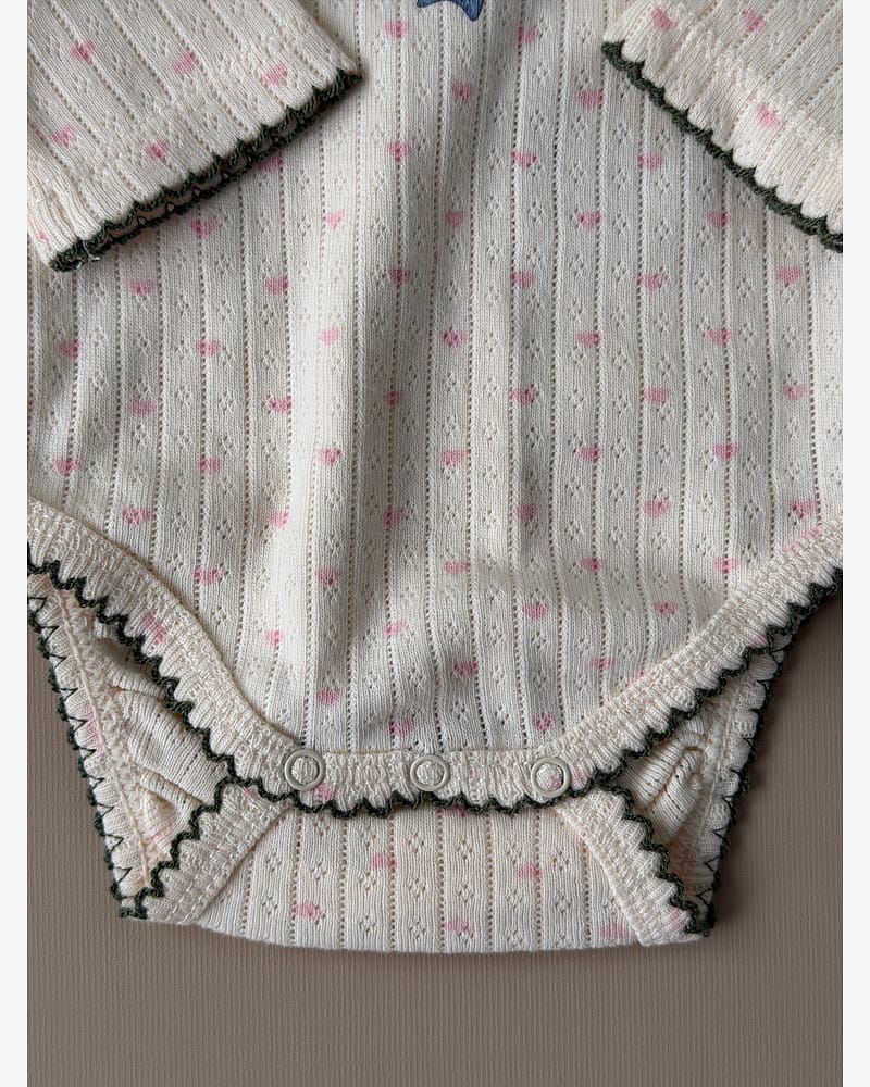 Body m/ Print - 100% Øko Bomull, Pointelle | Minnie Body GOTS