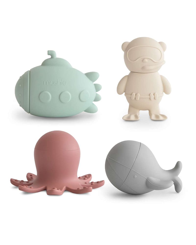 ​​Badeleker i Silikon - 4pk | Sealife Mold Free Bath Play Set