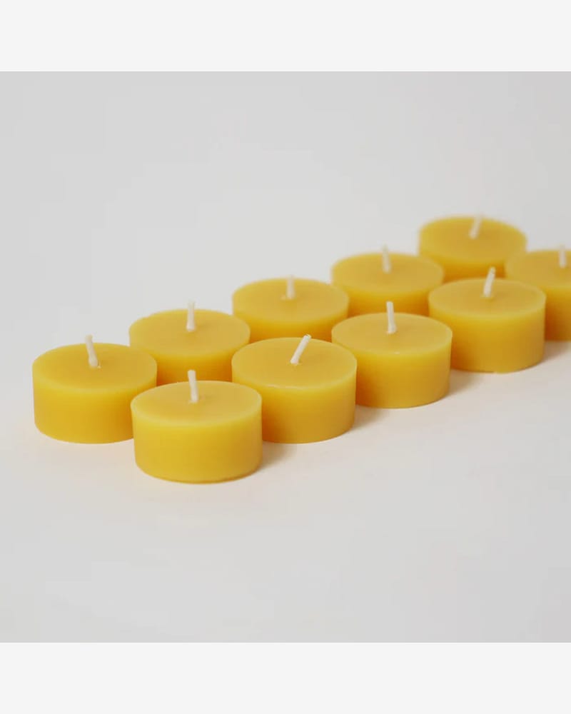Telys 10pk - 100% Naturlig Bivoks | Grimms Tealights
