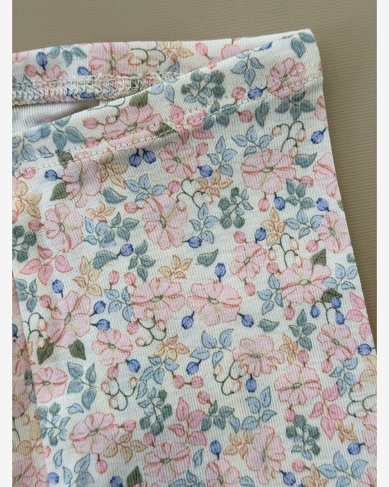 Leggings m/ Blomster Print - 100% Øko Bomull | Fio Pants