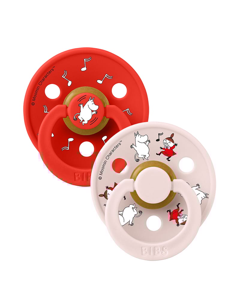 BIBS x Moomin Smokk 2pk – Rund, Naturgummi