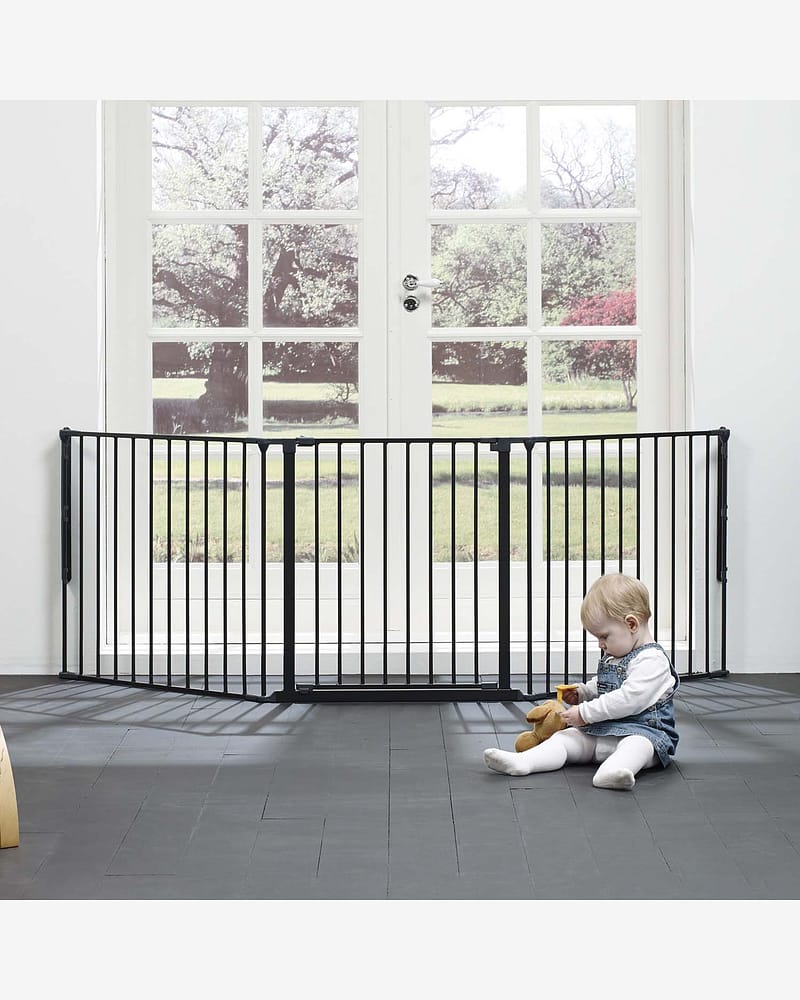 Barnegrind Flex L - Vegghengt Sikkerhetsgrind 90 til 223cm - Utvidbart System