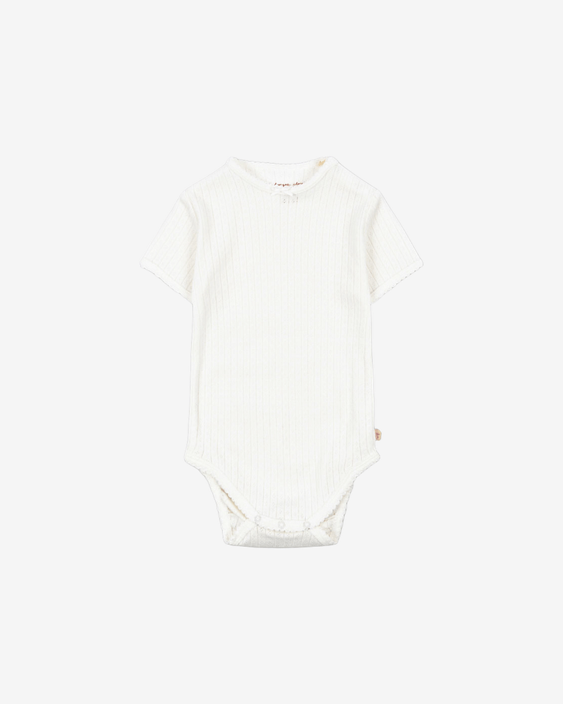 Body Kortermet - 100% Øko Bomull, Pointelle | Minnie Short Sleeve Body