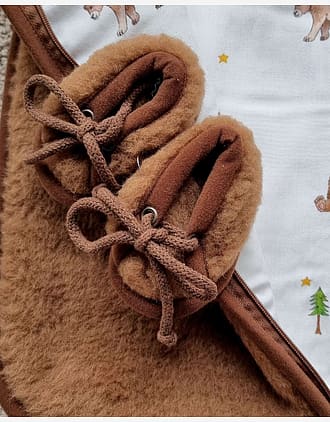 Ulltøfler i tykk ullfeece - 100% Merino