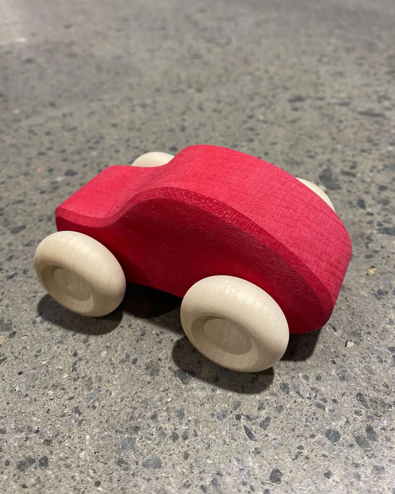 Lekebil i tre - Håndlaget Treleke - 10cm