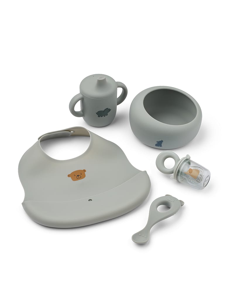Spisesett Baby 5pk - Barneservise Gavepakke Mileah