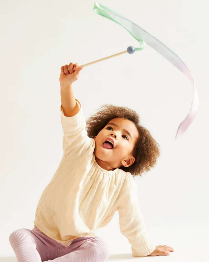 Tryllestav m/ silkebånn 90cm | Mini Streamer