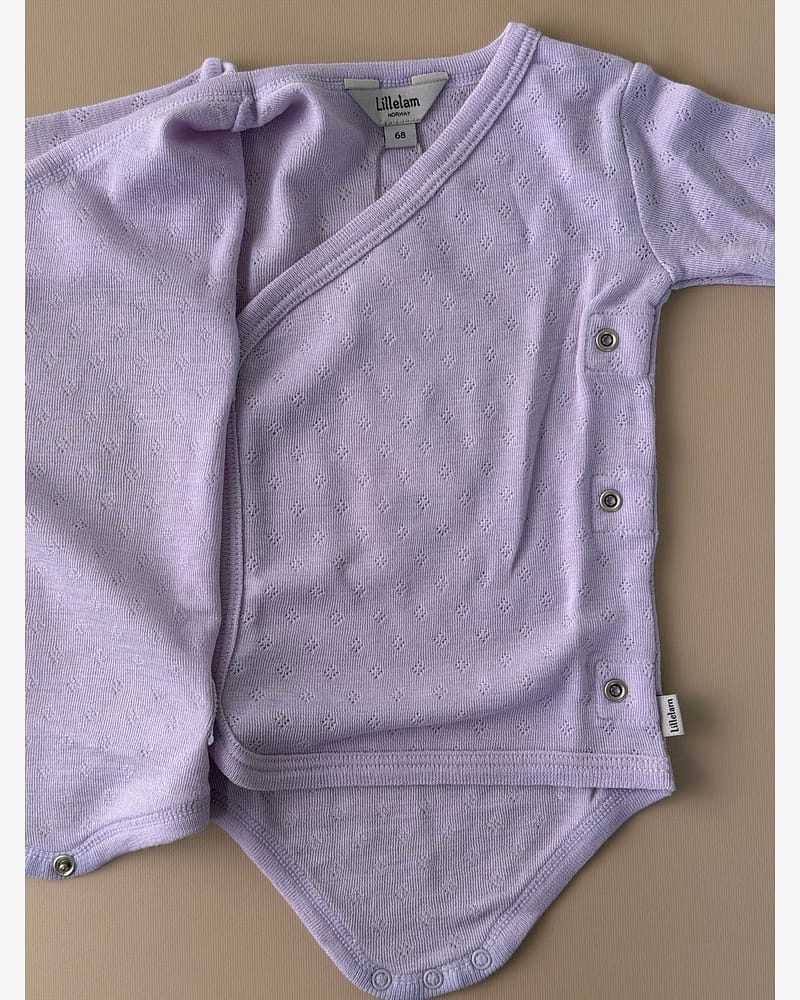 Omslagsbody Ull - 100% Merino, Pointelle | Ullbody Mini