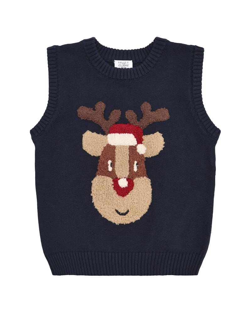 Jule Vest Barn - Pelle - Navy