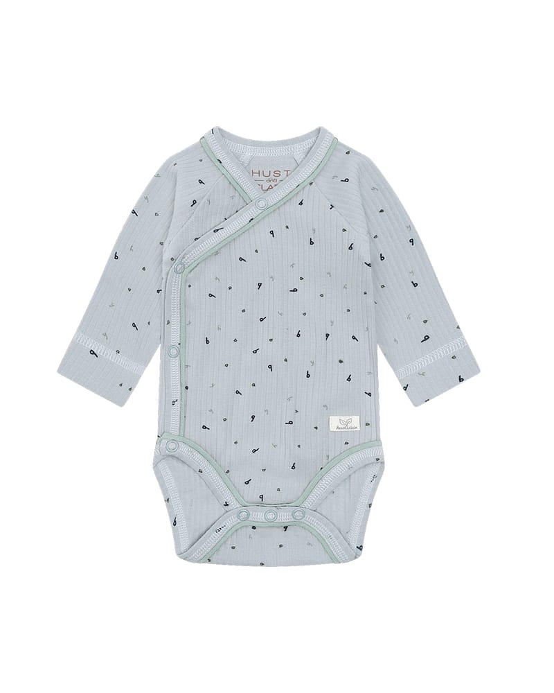 Omslagsbody Baby - Øko Bomull | Baba Letter Aop