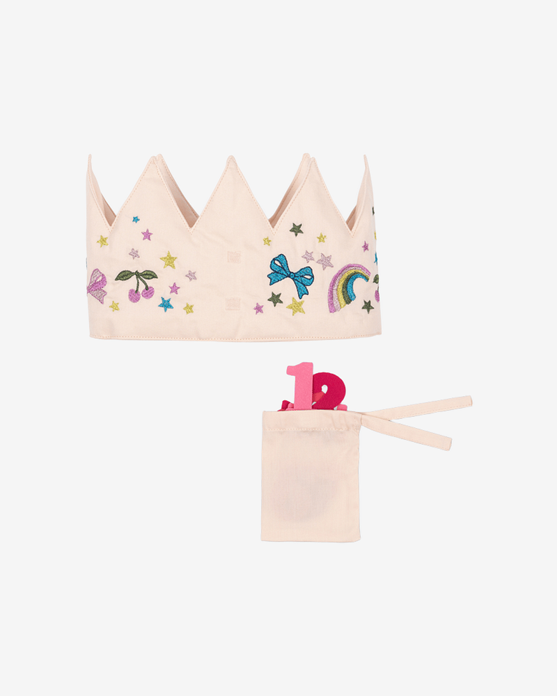 Bursdagskrone Barn 1-9år - Økologisk & Resirkulert | Fabric Birthday Crown