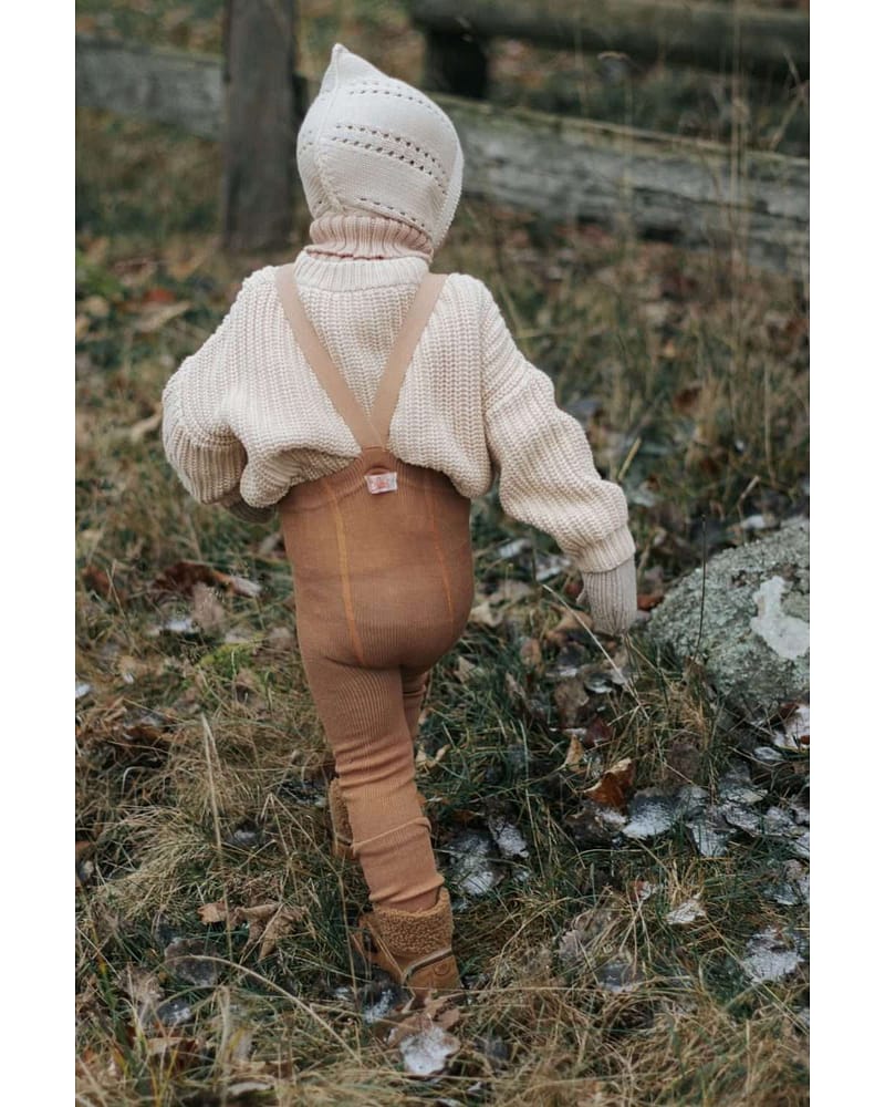 Ullstrømpebukse u/ føtter m/ sele | Wooly Footless Tights