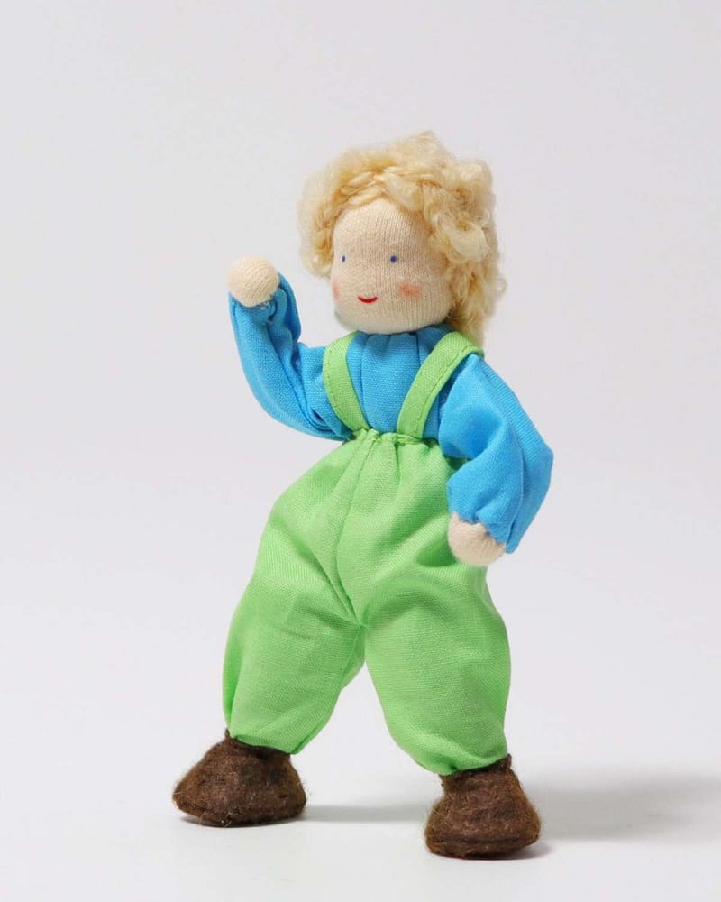 Dukke m/ fleksibel kropp - Liten 13cm - Håndlaget | Flexible Doll