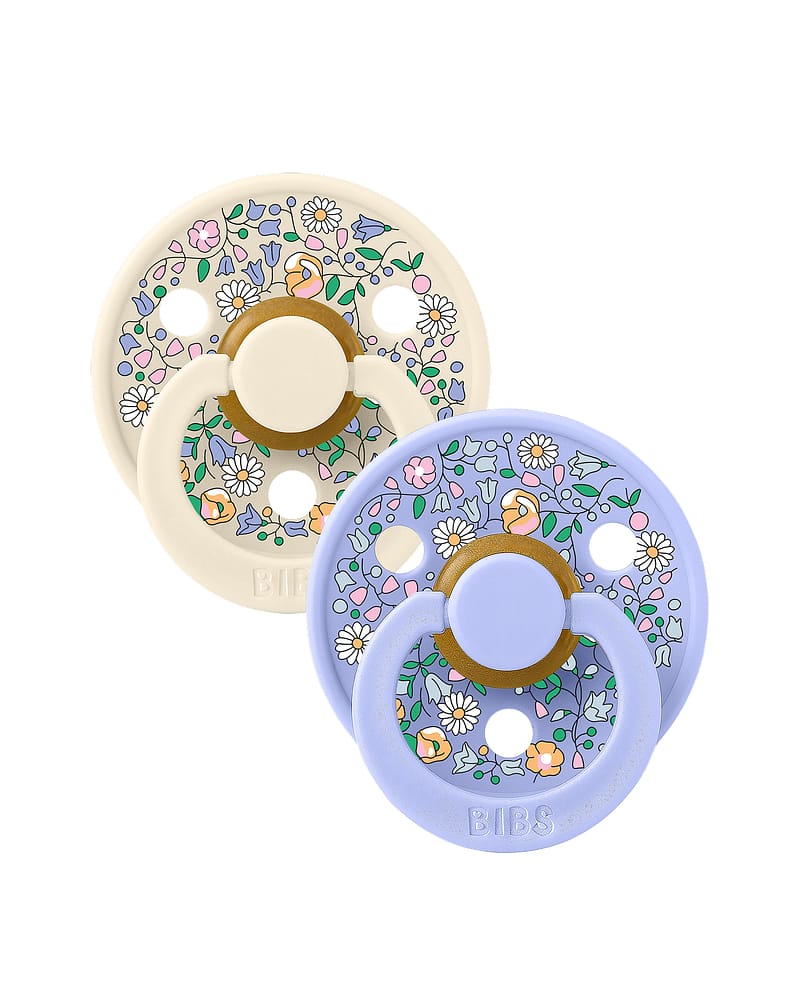 BIBS x Liberty Smokk 2pk, Round - Rund, Naturgummi