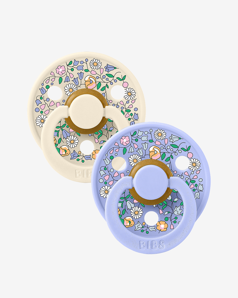 BIBS x Liberty Smokk 2pk, Round - Rund, Naturgummi