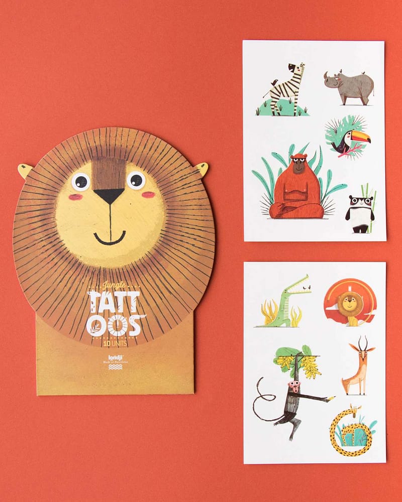 Tatoveringer Barn 10pk - Dermatologisk testet | Jungeldyr