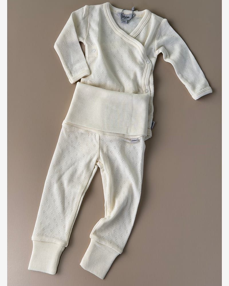 Omslagsbody Ull - 100% Merino, Pointelle | Ullbody Mini