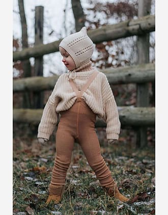 Ullstrømpebukse u/ føtter m/ sele | Wooly Footless Tights