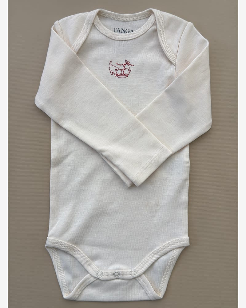 3pk. Body m/ Konvolutt Hals - 100% Øko Bomull | Fio Body - Gavepakke