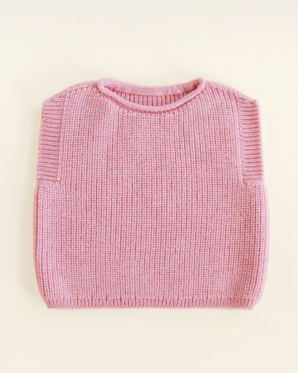 Ullvest Baby – 100% Merino, Ubehandlet Ull | Vest Harvey Baby, Rosa - Cotton Candy