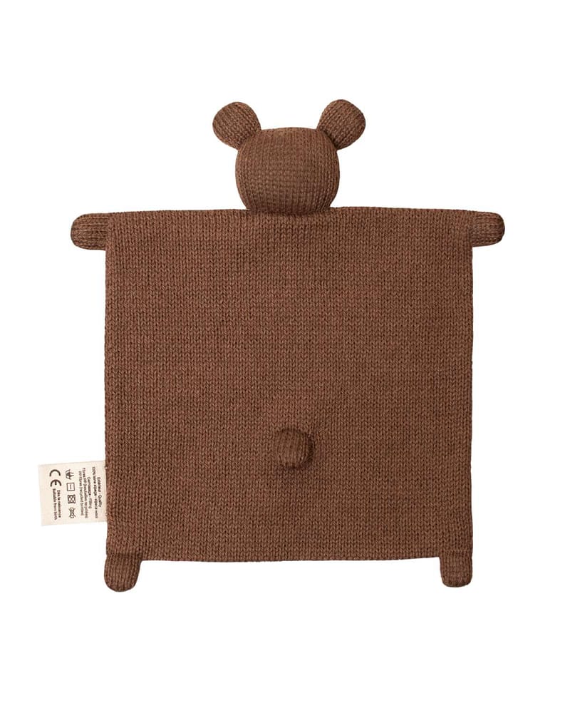 Koseklut Bamse - Håndstrikket Alpakkaull | Knitted Cuddle Cloth