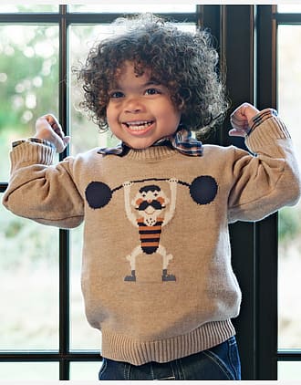 Genser Barn - 100% Bomull | Pelle Knit Strong Man